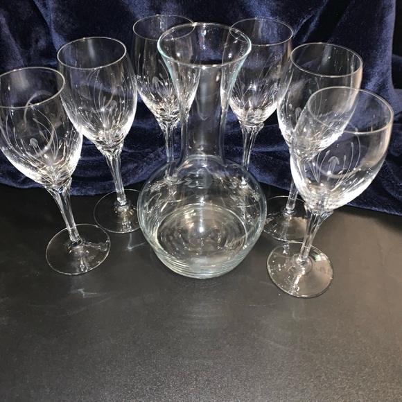 Gorham Dining 6 Beautiful Gotham Crystal Jolie Wine Glasses Poshmark